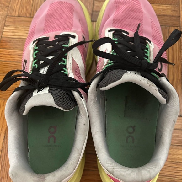 On Running Women's Pink and Yellow Cloudsurfer Next Running Shoes - Picture 6 of 8